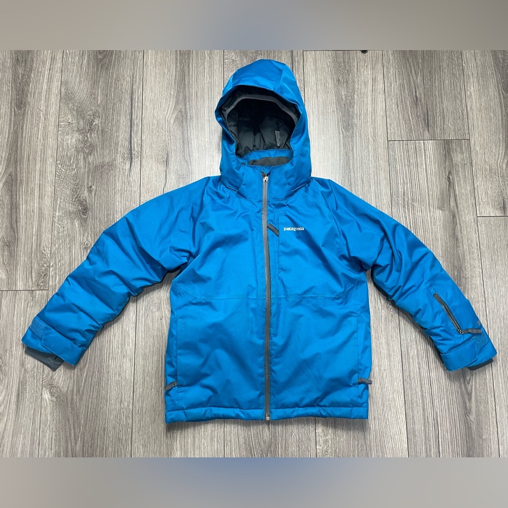 Patagonia Bright Blue Kids Hooded Winter Jacket